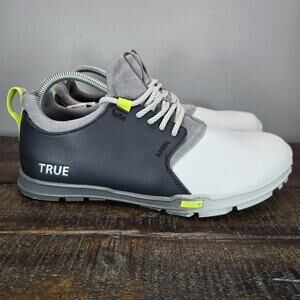 TRUE Linkswear Original 1.2 Mens Size 9 Golf Shoes Jacket Navy Blue White